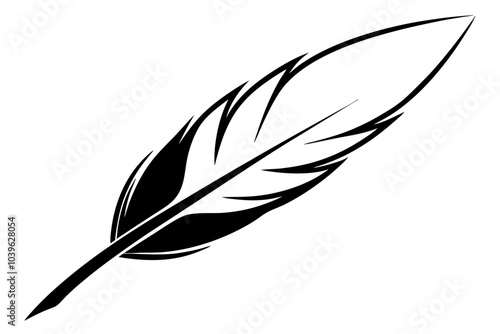 feather  silhouette vector illustration