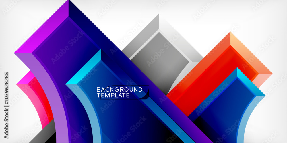 Obraz premium Geometric design abstract background - circles and triangles