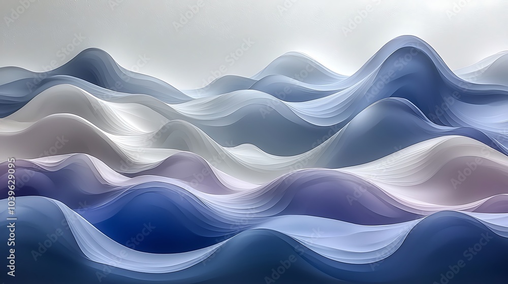 Abstract Blue and White Wavy Background, Digital Art, Graphic Design, Seamless Pattern Abstract Blue and White Wavy Background, Digital Art, Graphic Design, Seamless Pattern