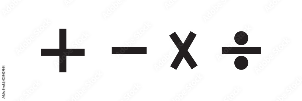 Plus, minus icon set. Calculator, math icon. Plus, minus, multiply, equal and divide sign. EPS 10 Plus, minus icon set. Calculator, math icon. Plus, minus, multiply, equal and divide sign. EPS 10