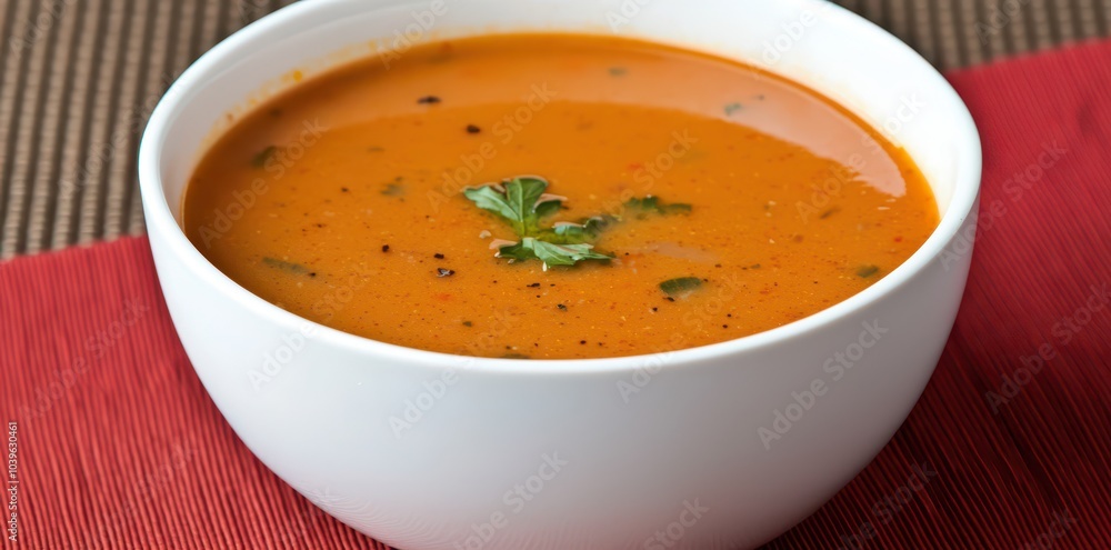 Hearty soup brimming with spices, floating in a rich golden broth, perfect for a comforting meal. Hearty soup brimming with spices, floating in a rich golden broth, perfect for a comforting meal.
