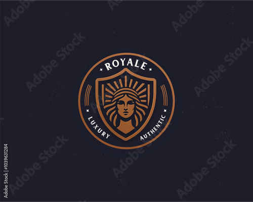 Royal elegant luxury queen goddess logo template for business