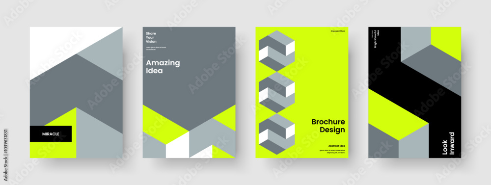 Fototapeta premium Isolated Business Presentation Design. Modern Flyer Template. Creative Book Cover Layout. Report. Banner. Background. Brochure. Poster. Journal. Newsletter. Leaflet. Pamphlet. Magazine. Handbill