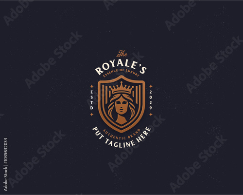 Royal elegant luxury queen goddess logo template for business