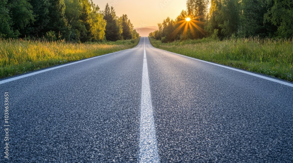 Fototapeta premium Road to the Sunset.