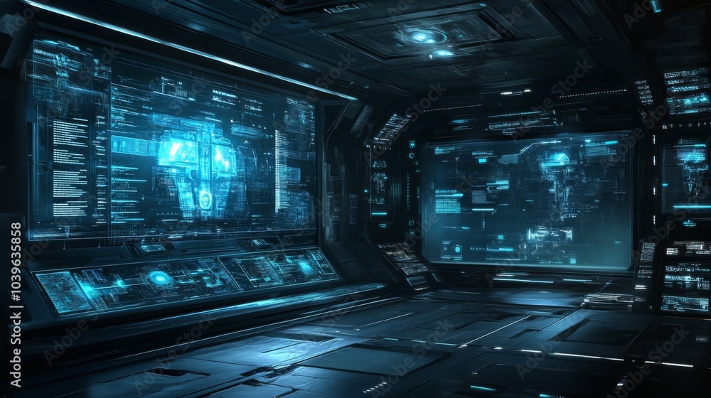 Futuristic Robotics Environment with Advanced Technology Futuristic Robotics Environment with Advanced Technology