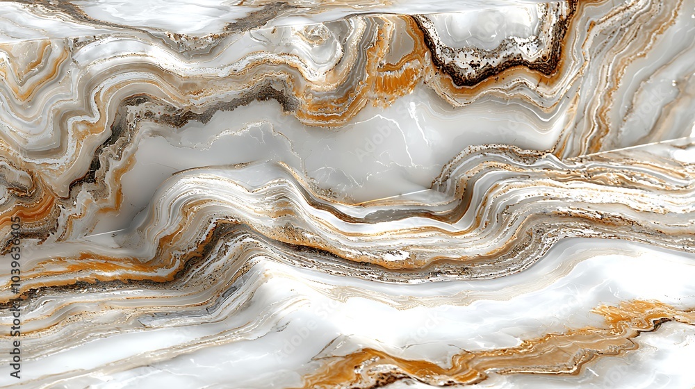 White and Brown Swirling Marble Texture Background White and Brown Swirling Marble Texture Background