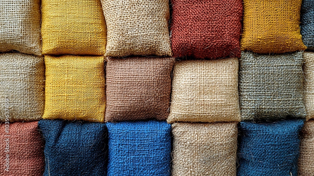 Colorful Woven Fabric Textures: A Close-Up View of Different Patterns and Weaves Colorful Woven Fabric Textures: A Close-Up View of Different Patterns and Weaves