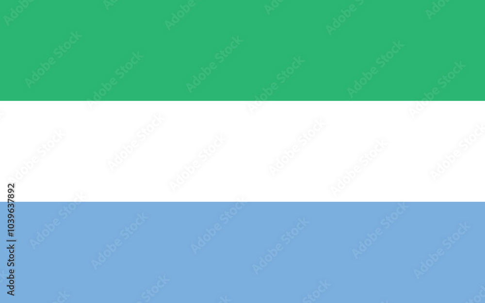 Obraz premium National flag of Sierra Leone. Sierra Leone flag. Vector Illustration.
