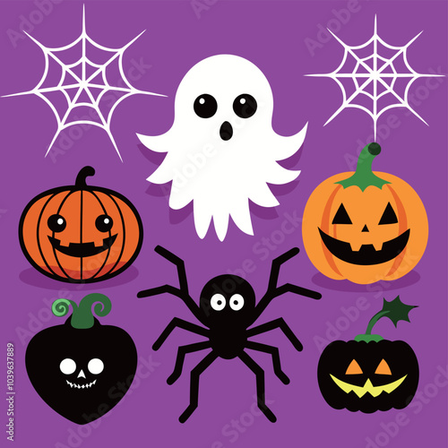 Halloween Cute Cartoon Characters Collection