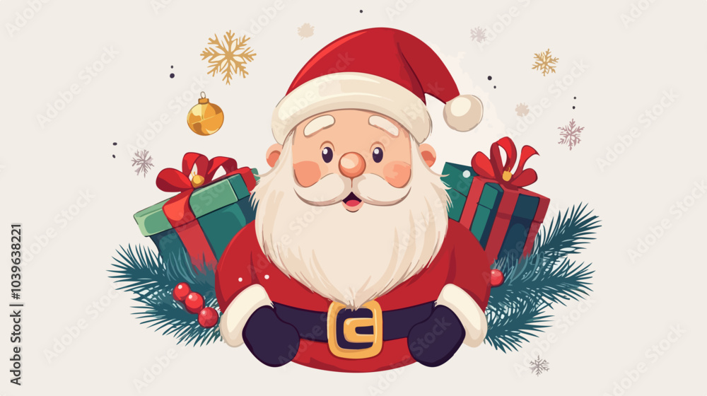 Illustration of Santa Claus. Christmas. New Year. Illustration of Santa Claus. Christmas. New Year.