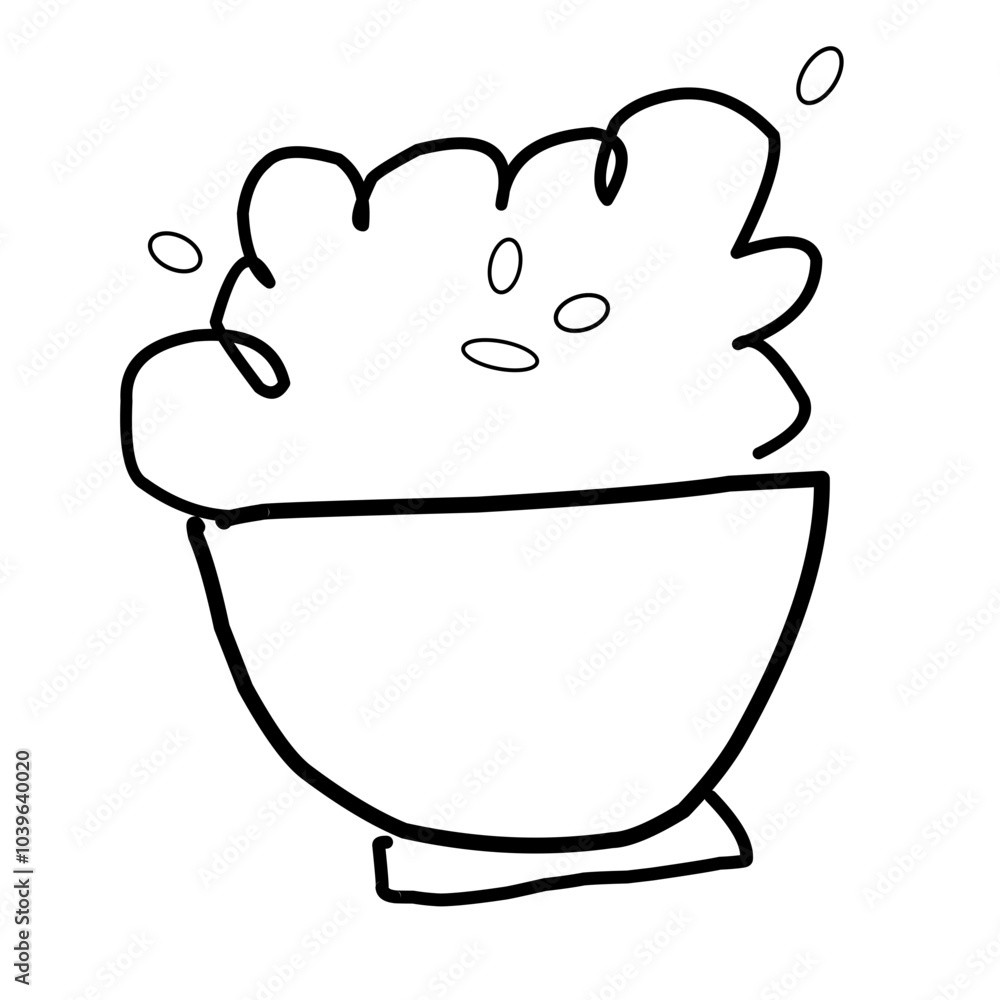 illustration of a bowl rice illustration of a bowl rice