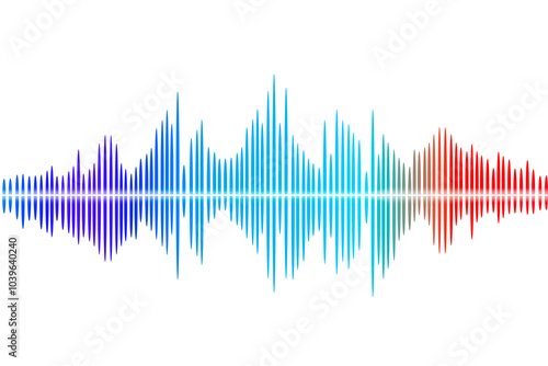 Canvas Print Conceptual image of sound wave, acoustics and sound vibrations, oscillations in