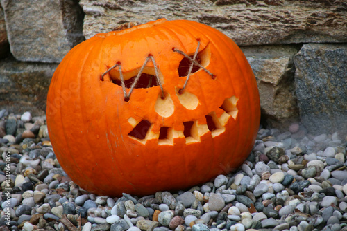 kürbis geschnitzt  Halloween photo