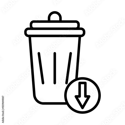 Waste Reduction line icon