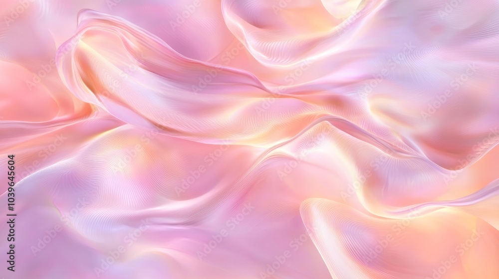 Fototapeta premium Dreamy Ethereal Cloud Background for Product Presentations - 3D Render Illustration with Soft Swirling Pink and Lavender Colors
