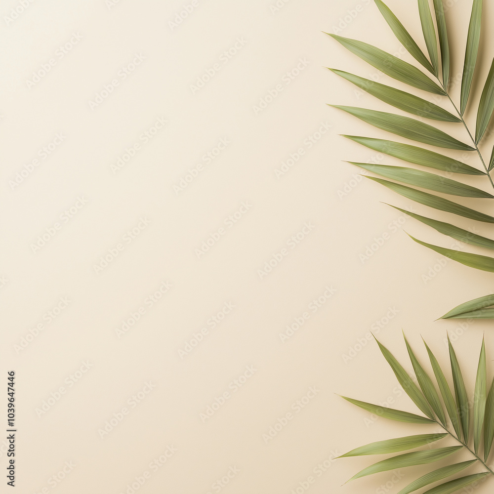 Fototapeta premium A leafy green plant is placed on a white background