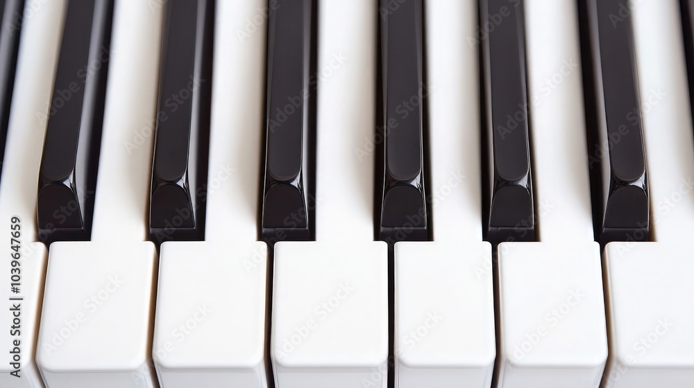 Close-up of Black and White Piano Keys Close-up of Black and White Piano Keys