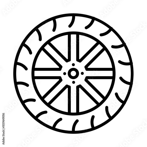 Wheel line icon