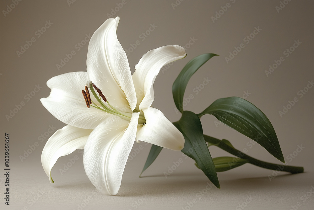 Fototapeta premium Symbol of Purity: A Tribute with a Lily