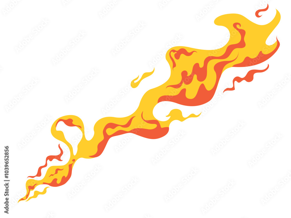 Fire flame design element hand drawn Fire flame design element hand drawn