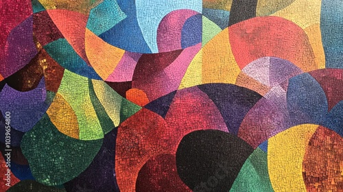 Here is the abstract art with a super saturated mosaic theme! Let me know if it fits what you had in mind or if you'd like to make any adjustments.