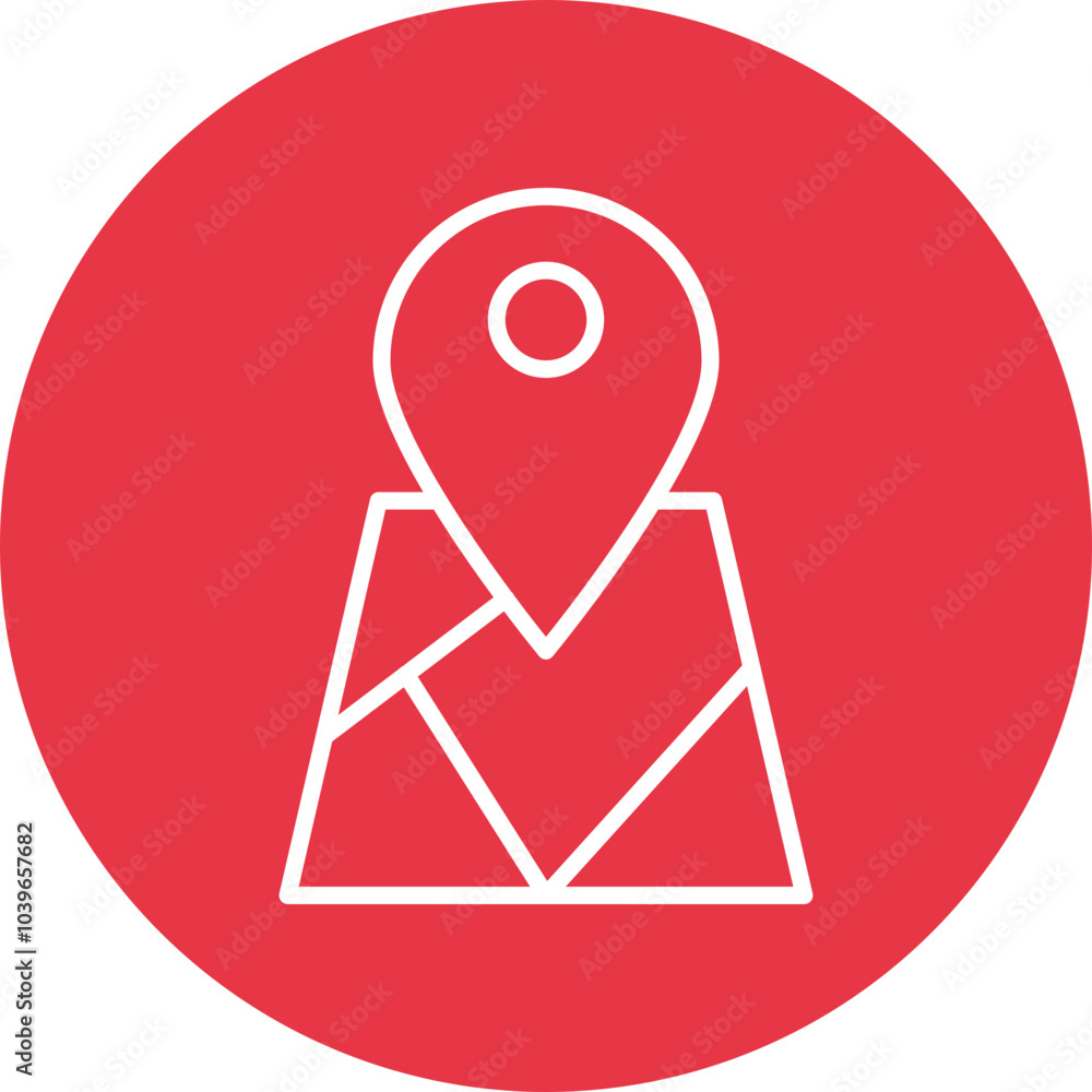Map Icon line circle icon Map Icon line circle icon