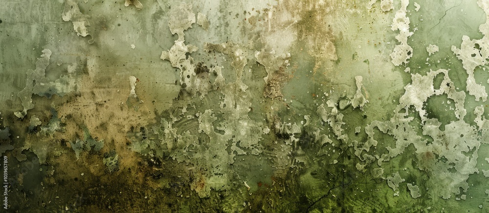 Detailed wall texture featuring mold spots moss damaged paint layers and grunge strokes is ideal for analyzing anti fungal paint with copy space image Detailed wall texture featuring mold spots moss damaged paint layers and grunge strokes is ideal for analyzing anti fungal paint with copy space image