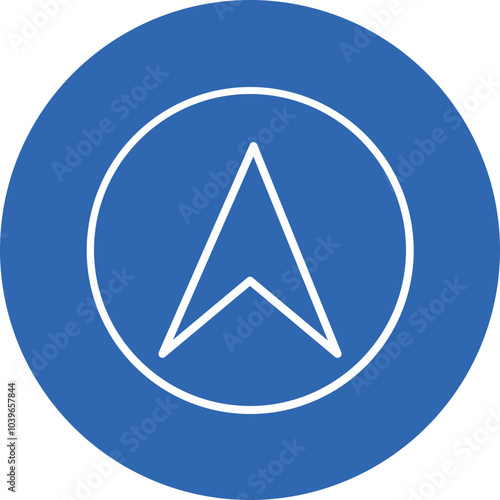 Free Download Navigation Arrow line circle icon - GFXLoad