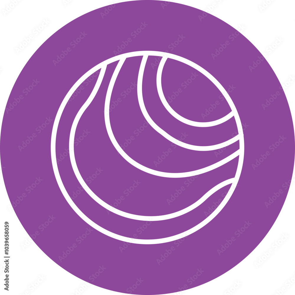 Topographic Map line circle icon Topographic Map line circle icon