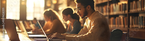 Diverse Students Studying T...