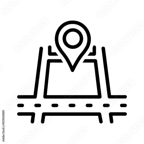 Vector black line icon for Zoning