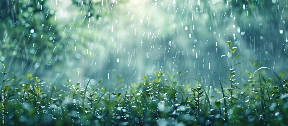 Image overlays depicting realistic rain with a drizzling effect and water droplets with copy space image Image overlays depicting realistic rain with a drizzling effect and water droplets with copy space image