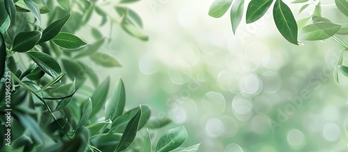 Wallpaper Mural Soft focused green leaves background with selective focus providing ample copy space image Torontodigital.ca