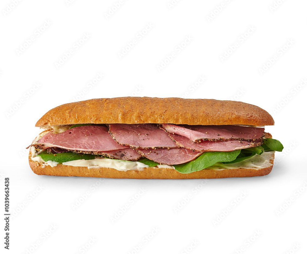 Sandwich isolated on the white table, cheese, lettuce, various vegetables. Sandwich isolated on the white table, cheese, lettuce, various vegetables.