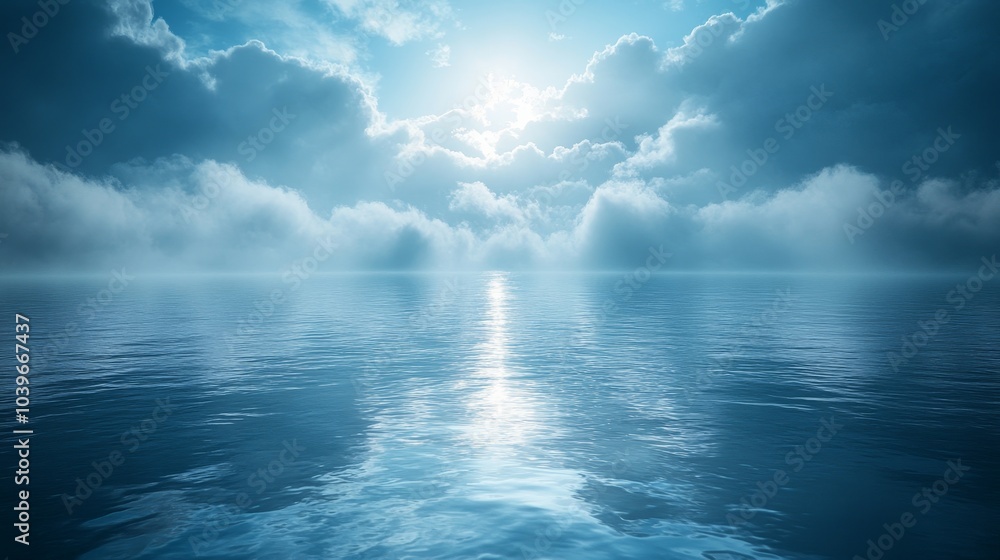 Obraz premium The sky is blue and the sun is shining through the clouds