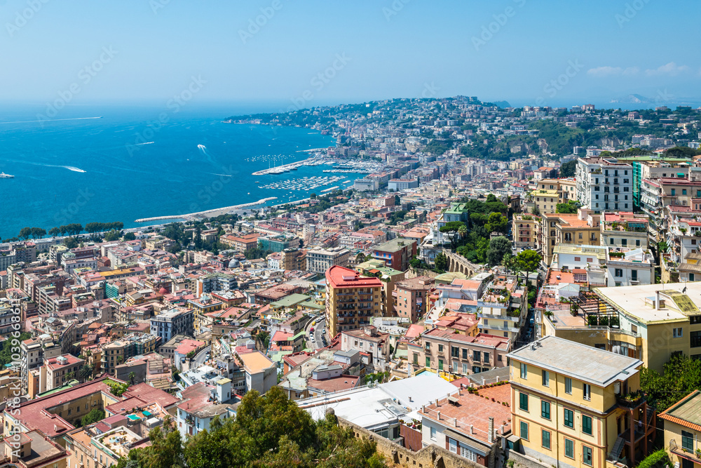 Fototapeta premium City of Naples, Italy. Aerial View
