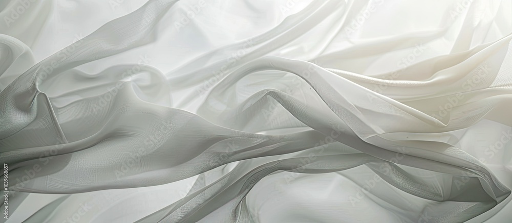 Sheer material in soft white color suitable as a background for copy space image Sheer material in soft white color suitable as a background for copy space image