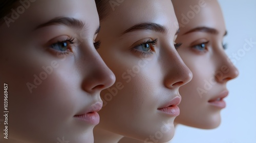 A time-lapse of the rhinoplasty recovery process, showing the transition from initial bruising and swelling to the final nose structure, day-by-day improvements