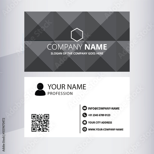 Clean style modern flat business card template mockup Background