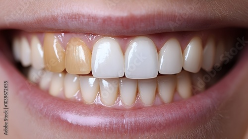 Visual blog comparing before-and-after teeth whitening results, focusing on the removal of yellow stains and achieving a brilliant white smile