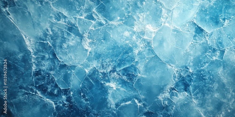 Fototapeta premium Textured Blue Ice Background for Creative Projects
