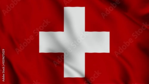 Switzerland flag background loop animation 