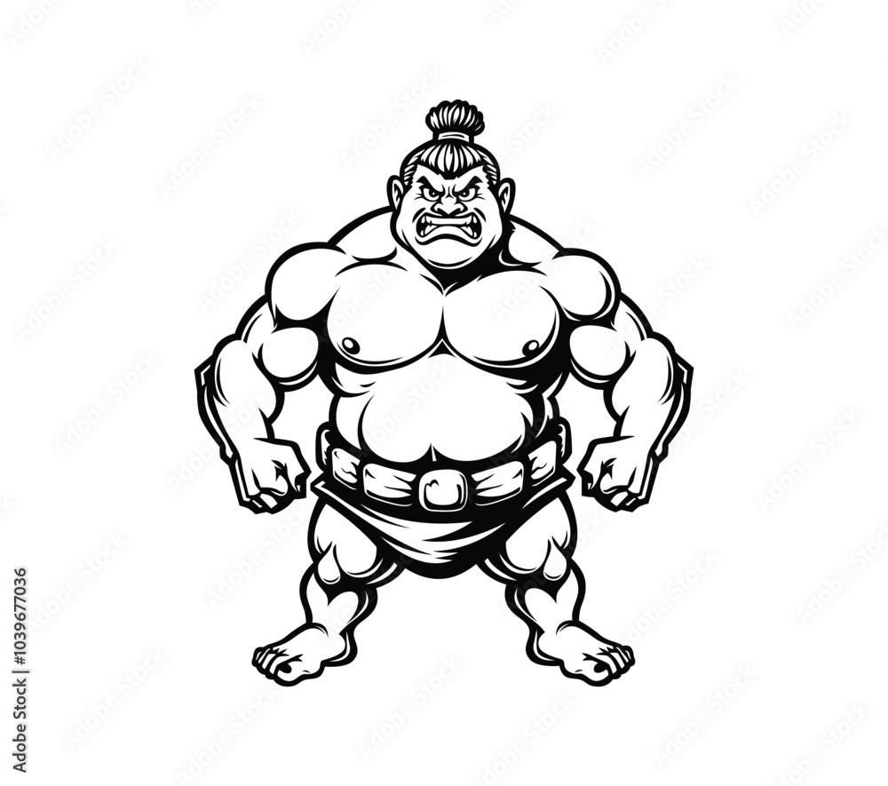 Angry sumo wrestler vector Angry sumo wrestler vector