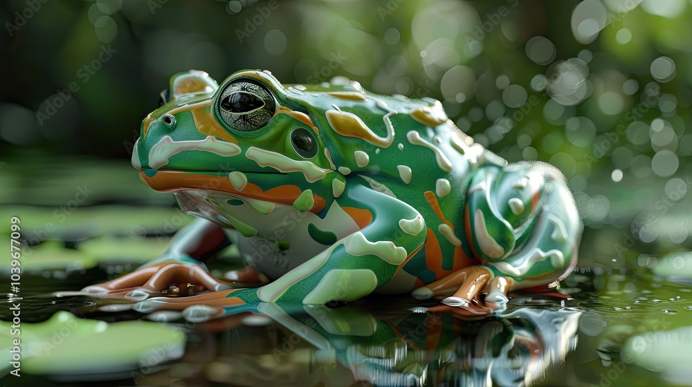 green pool frog Pelophylax lessonae green pool frog Pelophylax lessonae