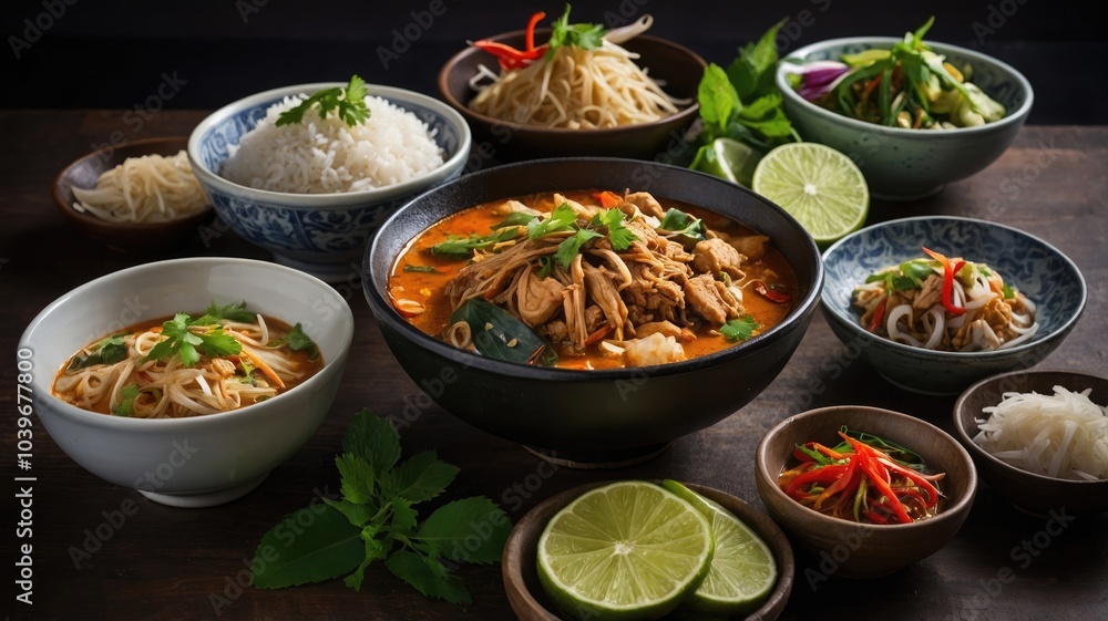 thai food mixed range of dishes thai food mixed range of dishes
