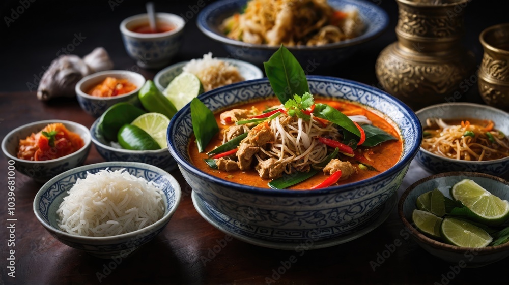 thai food mixed range of dishes thai food mixed range of dishes