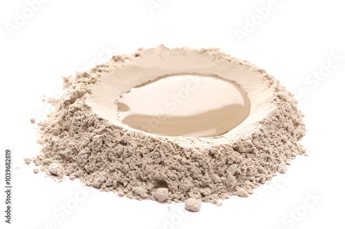 Wallpaper Mural Ceramic tile adhesive, pile of dry cement isolated on white, side view Torontodigital.ca