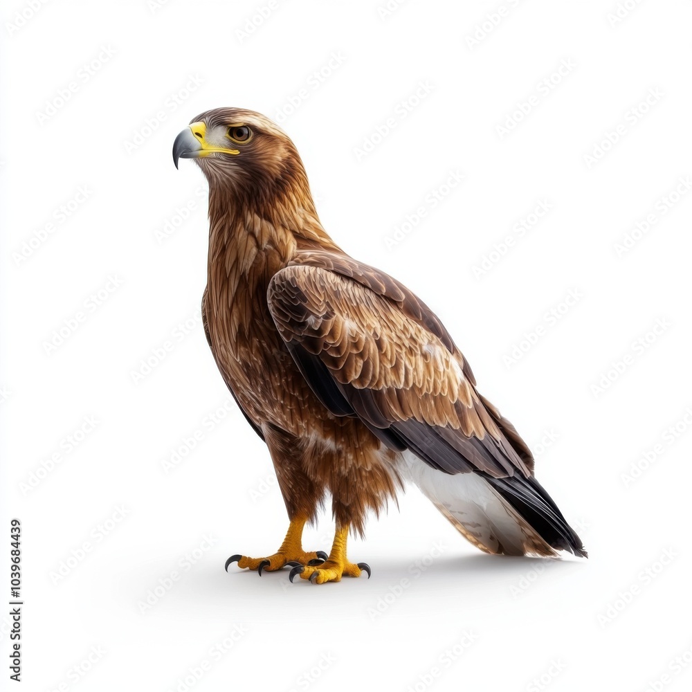 Tawny Eagle on White Background Tawny Eagle on White Background