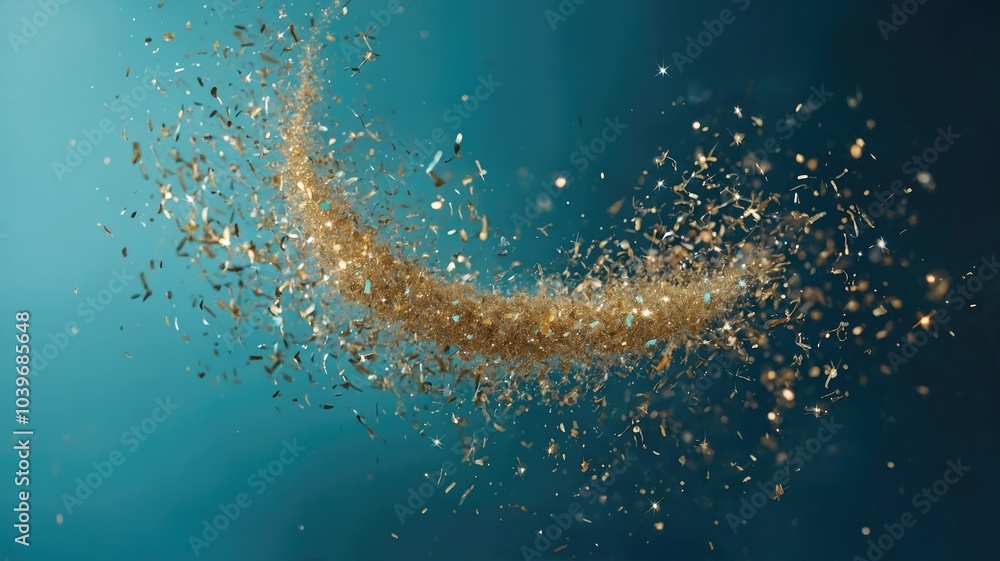 Fototapeta premium sparkle glitter particles flying around